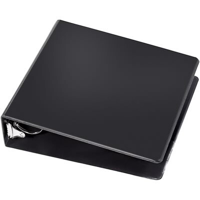 Quill Brand® Standard 2" 3 Ring Non View Binder, Black (739501)