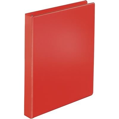 Quill Brand® Standard 1 3-Ring Binder with D-Rings, Red (758204)