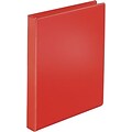 Quill Brand® Standard 1 3-Ring Binder with D-Rings, Red (758204)