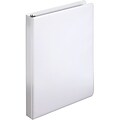Quill Brand® Standard 1 3-Ring Binder with D-Rings, White (758213)