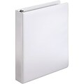 Quill Brand® Standard 1-1/2 3-Ring Binder with D-Rings, White (758313)