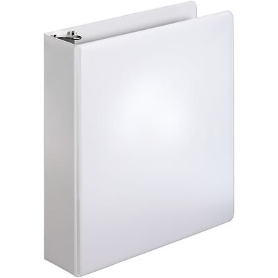 Quill Brand® Standard 2 3-Ring Binder with D-Rings, White (758413)