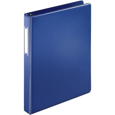 Quill Brand® Standard 1 3 Ring Non View Binder with D-Rings, Dark Blue (758602)
