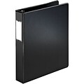 Quill Brand® Standard 1-1/2 3-Ring Binder with D-Rings, Black (758701)