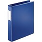 Quill Brand® Standard 1-1/2" 3 Ring Non View Binder with D-Rings, Dark Blue (758702)