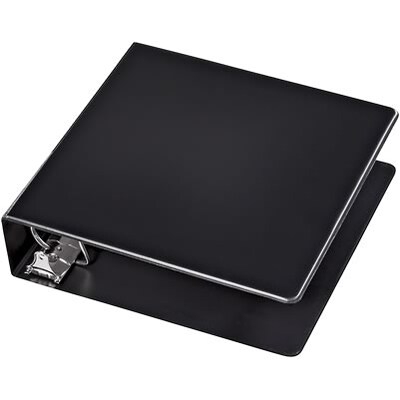 Quill Brand® Standard 2" 3 Ring Non View Binder with D-Rings, Black (758801)