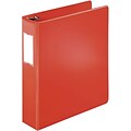 Quill Brand® Standard 2 3-Ring Binder with D-Rings, Red (758804)