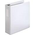 Quill Brand® Standard 3 3-Ring Binder with D-Rings, White (758913)