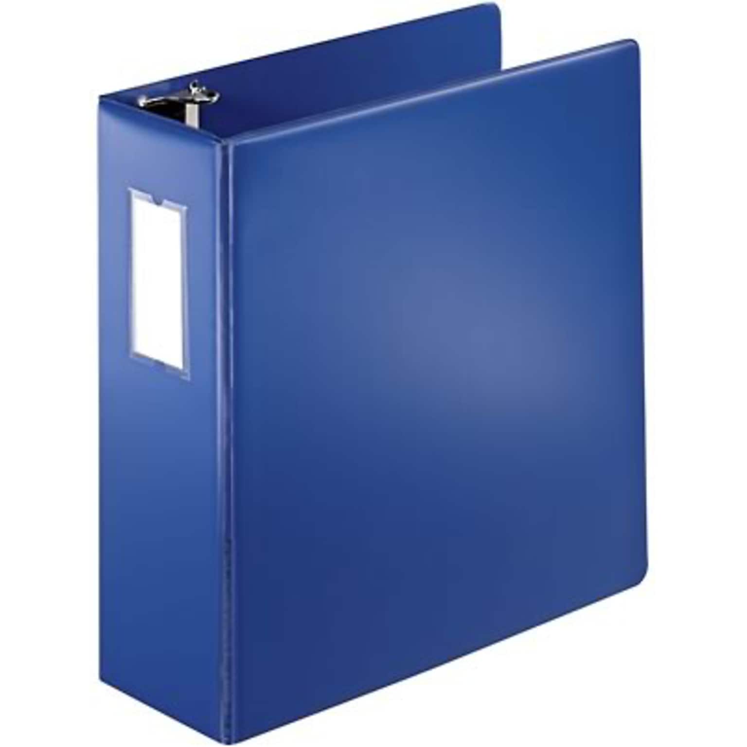 Quill Brand® Standard 4 3 Ring Non View Binder with D-Rings, Dark Blue (758952)