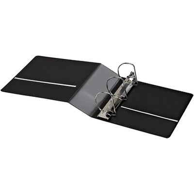 Quill Brand® Standard 4" 3 Ring Non View Binder with D-Rings, Black (758951)