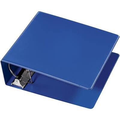Quill Brand® Standard 4" 3 Ring Non View Binder with D-Rings, Dark Blue (758952)