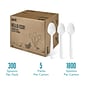 Perk™ Compostable PLA Spoon, Medium-Weight, White, 1800/Carton (PK56203CT)