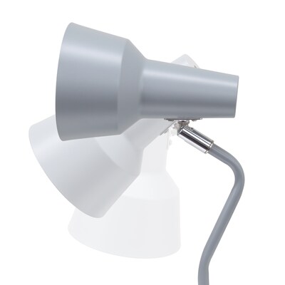 Simple Designs Sleek Essentials LED Desk Lamp, 15.2", with USB Ports, Gray (LD1072-GRY)