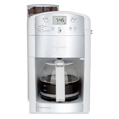 Capresso CoffeeTEAM GS 10-Cups Automatic Drip Coffee Maker, White (464.02)