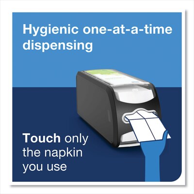 Tork Xpressnap Fit Countertop Interfold Napkin Dispenser, Black (7432000)