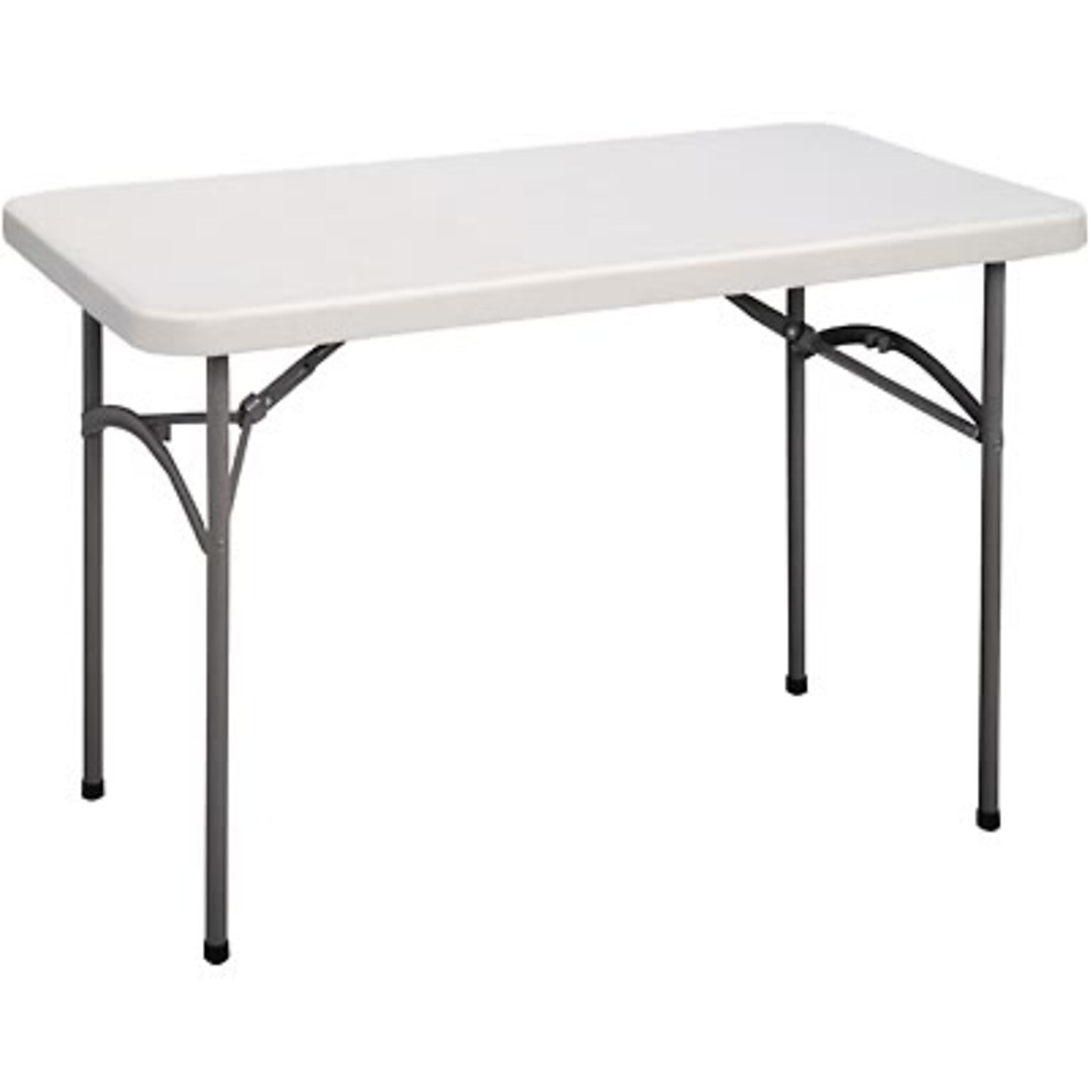 Correll® 24D x 48L Plastic Folding Table; Gray Granite Top