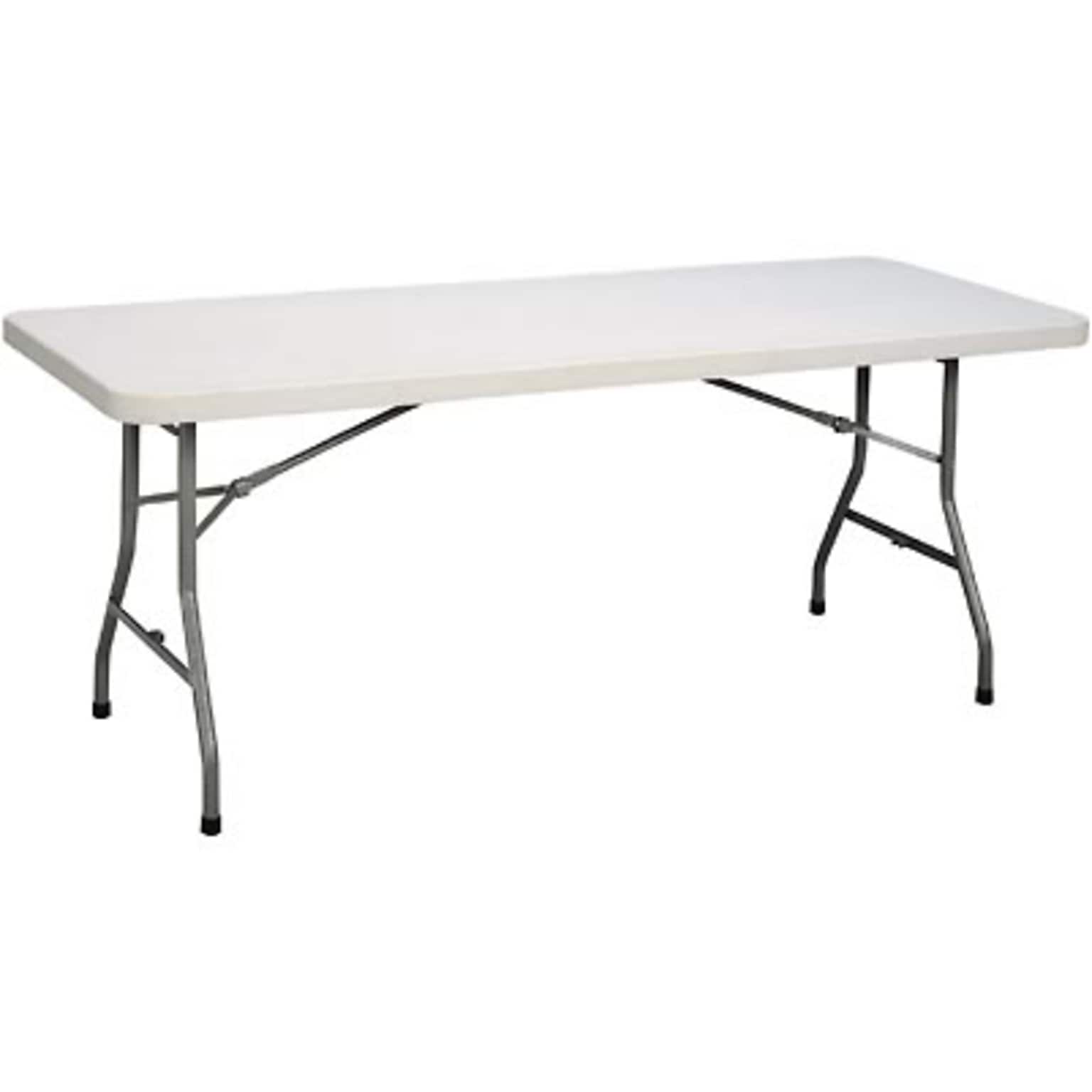 Correll® 30D x 96L Plastic Folding Table; Gray Granite Top