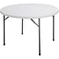 Correll® 48" Round Plastic Folding Table; Gray Granite Top