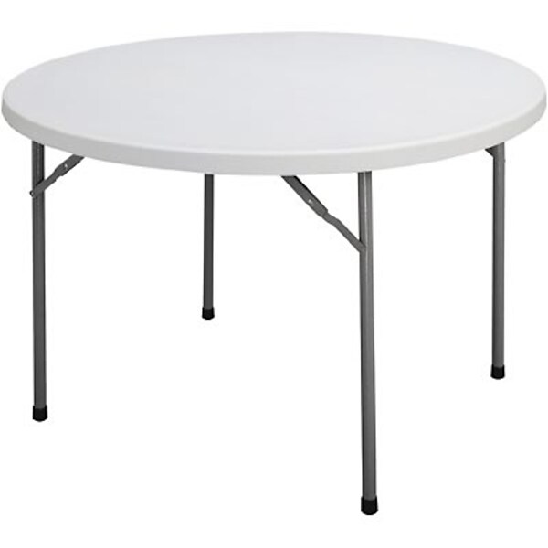 Correll® 48 Round Plastic Folding Table; Gray Granite Top