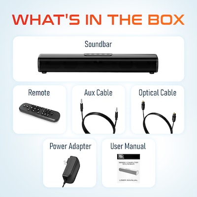 Delton SB380 SB380 50-Watt Bluetooth Computer Soundbar, Black (DSB380)