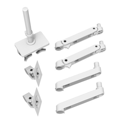 Ergotron LX Pro Adjustable Dual Monitor Arm, Stacking, Up to 24", White (45-690-290)