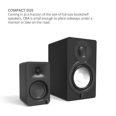 Kanto ORA 100W Bluetooth Reference Desktop Speaker, White, Pair (ORAMW)