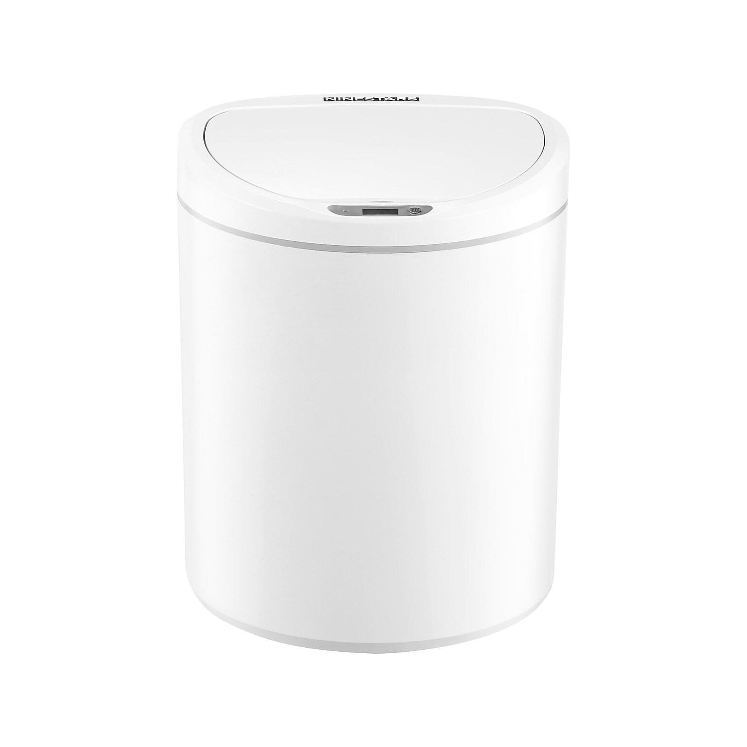 Nine Stars Plastic Sensor Trash Can, 2.6-Gallon, White (DZT-10-29)