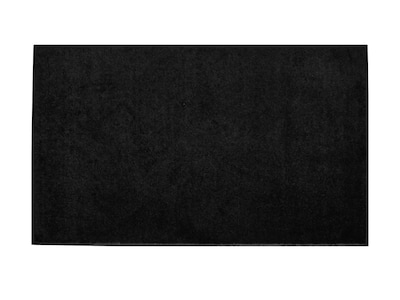 M+A Matting ColorStar Commercial Wiper Entrance Floor Mat, Smooth, 4' x 6' Solid Black (100446140)
