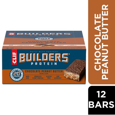 Clif Builders Chocolate Peanut Butter Protein Bar, 2.4 oz., 12 Bars/Box (CCC160041)