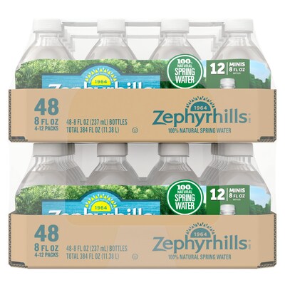 Zephyrhills 100% Natural Spring Water, 8 oz., 48/Pack (11475286)