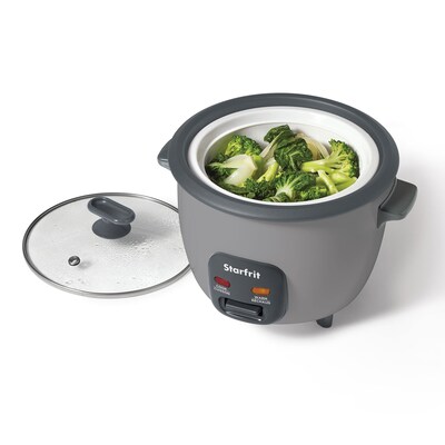 Starfrit SRFT024739 10-Cup Electric Rice Cooker with Ceramic Pot, Gray (SRFT024739)