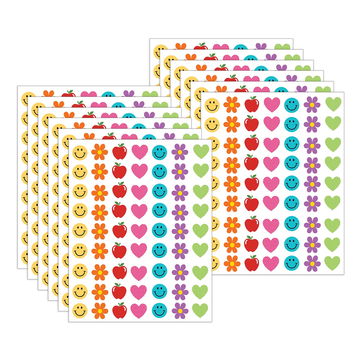 Teacher Created Resources Cool for School Mini Stickers, Multicolored, 378/Pack, 12/Packs/Bundle (TCR9325-12)