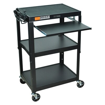 Luxor® Adjustable Steel Multi-Media Cart
