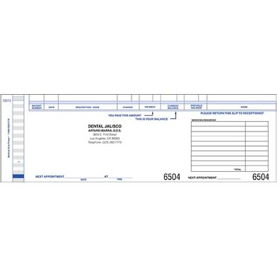 Medical Arts Press Carbonized Pegboard Receipts; Not Shingled, Format 110