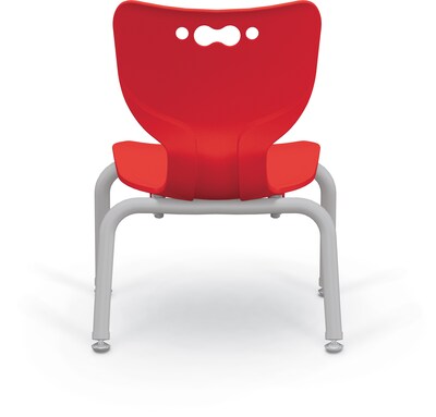 MooreCo 10" Hierarchy Student Chair with 4 Legs, Red/Platinum Base (703673561853)