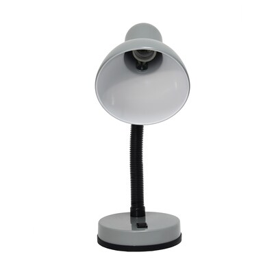 Simple Designs Basic LED Desk Lamp, 14.25", Silver (LD1003-SLV-LB)