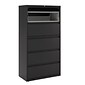 Quill Brand® HL8000 Commercial 5-Drawer Lateral File Cabinet, Locking, Letter/Legal, Black, 36"W (21754D)