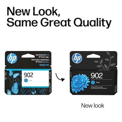 HP 902 Cyan Standard Yield Ink Cartridge, Prints Up to 315 Pages (T6L86AN#140)