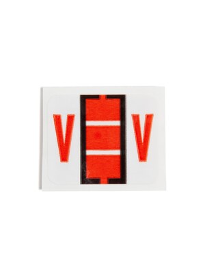 Smead BCCR Labels File Folder Label, V, Dark Orange, 500 Labels/Pack (67092)