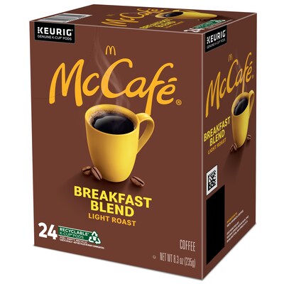 McCafe Breakfast Blend Coffee Keurig® K-Cup® Pods, Light Roast, 24/Box (5000201384)