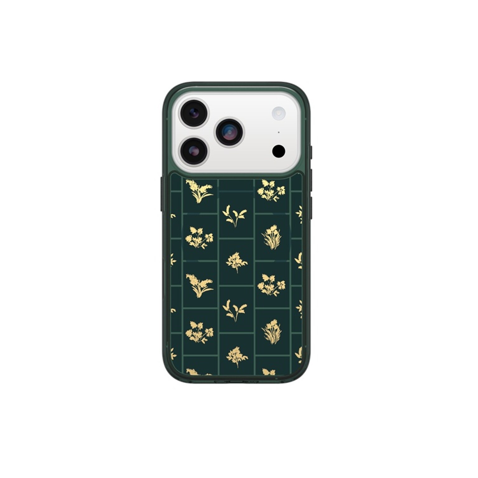 OtterBox Symmetry MagSafe Phone Case for Apple iPhone 17 Pro, Shock Absorbing, Golden Bloom (77-98898)