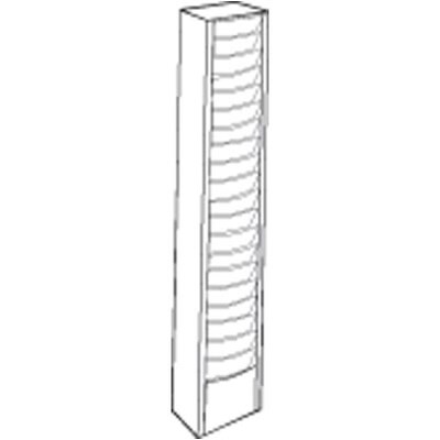 Durham® Steel Literature Rack; 20 Pocket, For 8-1/2W Paper, Burgundy