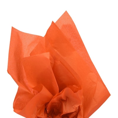 JAM Paper 20" x 26" Tissue Paper, Orange, 20 Sheets/Pack (1152361A)