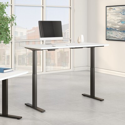 Bush Business Furniture Move 60 Series 27''-47'' Adjustable Standing Desk, White (M6S6030WHBK)