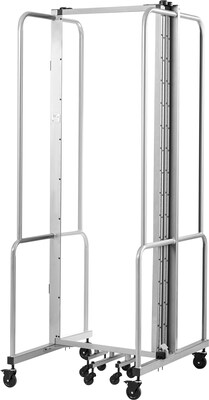 National Public Seating Robo Series 5-Panel Folding Mobile Room Divider, 72H x 118W, Clear Acrylic (RDG6-5CA)