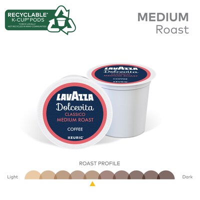 Lavazza Classico Coffee Keurig® K-Cup® Pods, Medium Roast, 22/Box (6001)