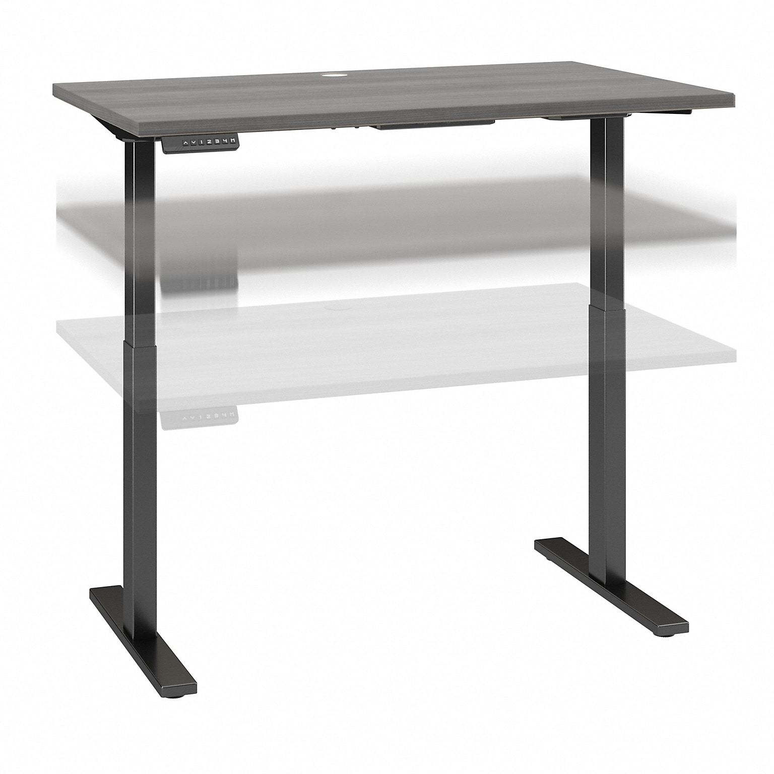 Bush Business Furniture Move 60 Series 48W Electric Height Adjustable Standing Desk, Platinum Gray/Black Powder (M6S4824PGBK)