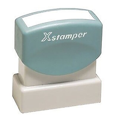 Xstamper 2-Color Title Stamps, COMPLETED Blue/Red Ink (036030)