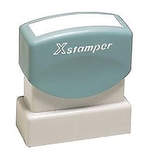 Xstamper 2-Color Title Stamps, COMPLETED Blue/Red Ink (036030)