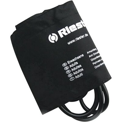 Aneroid Sphyg Replacement Cuff & Two-Tube Bladder ONLY, Black Nylon, Large Adult, Latex Free